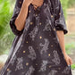 Women's V-neck Short Sleeve Printed Loose Casual Plus Size Dress