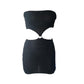 Women's Fashionable Knitted Dress Tube Top Short Skirt