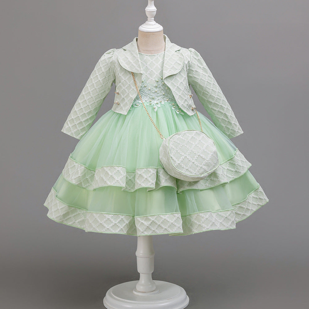 Girls' Fashion Special Dress Three-piece Suit