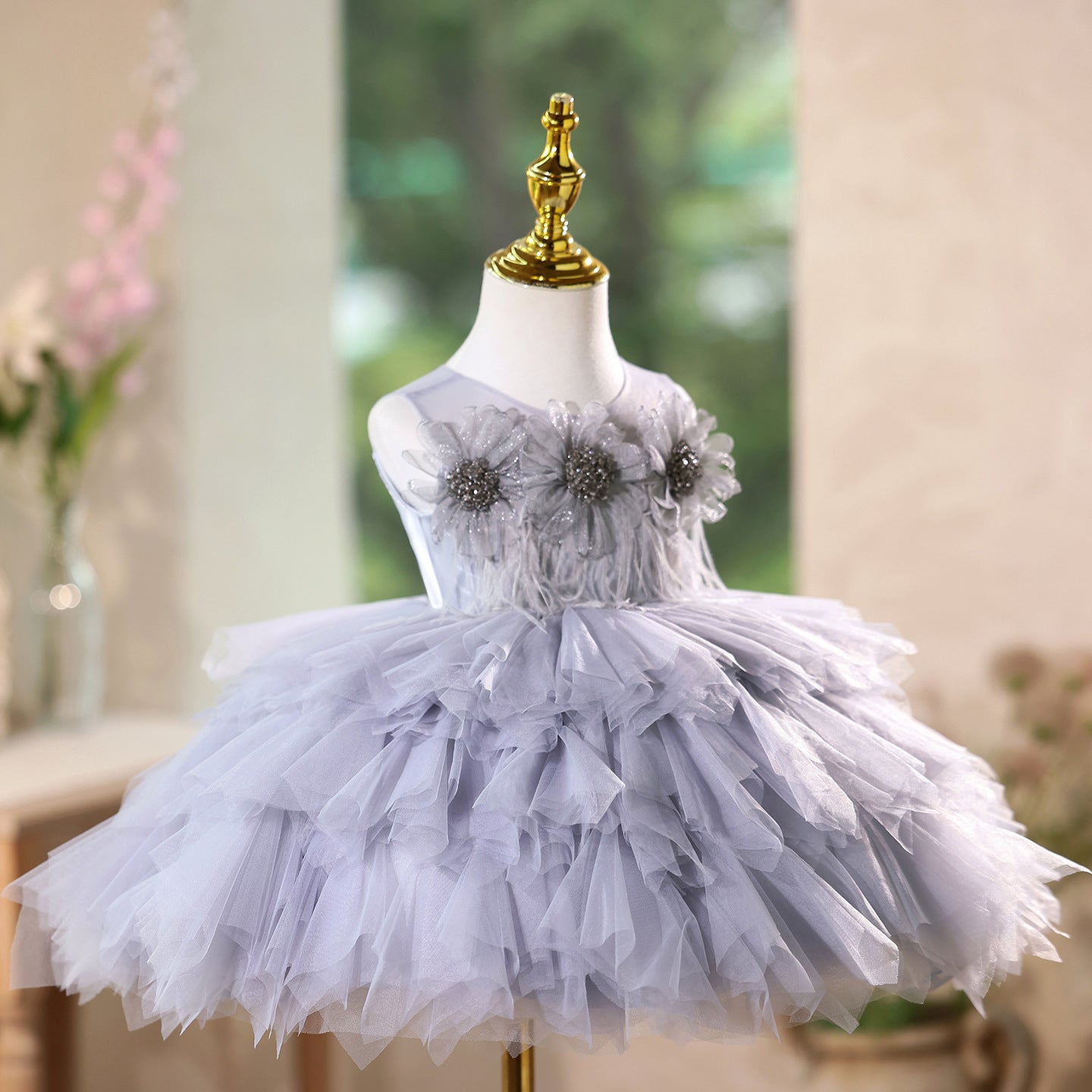 Girl's Piano Performance Costume One-year-old Princess Dress Light Luxury