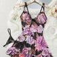 Robe à bretelles à imprimé floral français pour femme