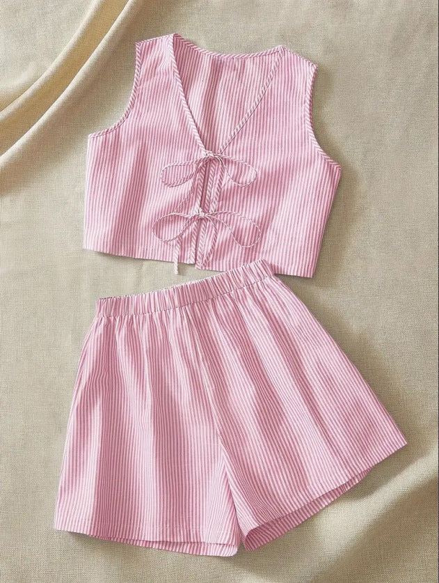 Loose Back Patch Pocket Striped Suit
