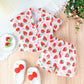 Multi-Color New Pajamas Animal Flowers Print Top With Shorts