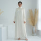 Turkey Dubai Exquisite Pure Color Tied Dress