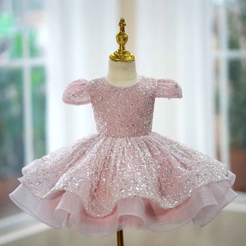 Robe de princesse à paillettes pour anniversaire de fille