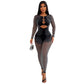 European And American Slim-fit Long-sleeved Knitted Jumpsuit