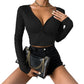 Minority Simple Design Slim Top For Women