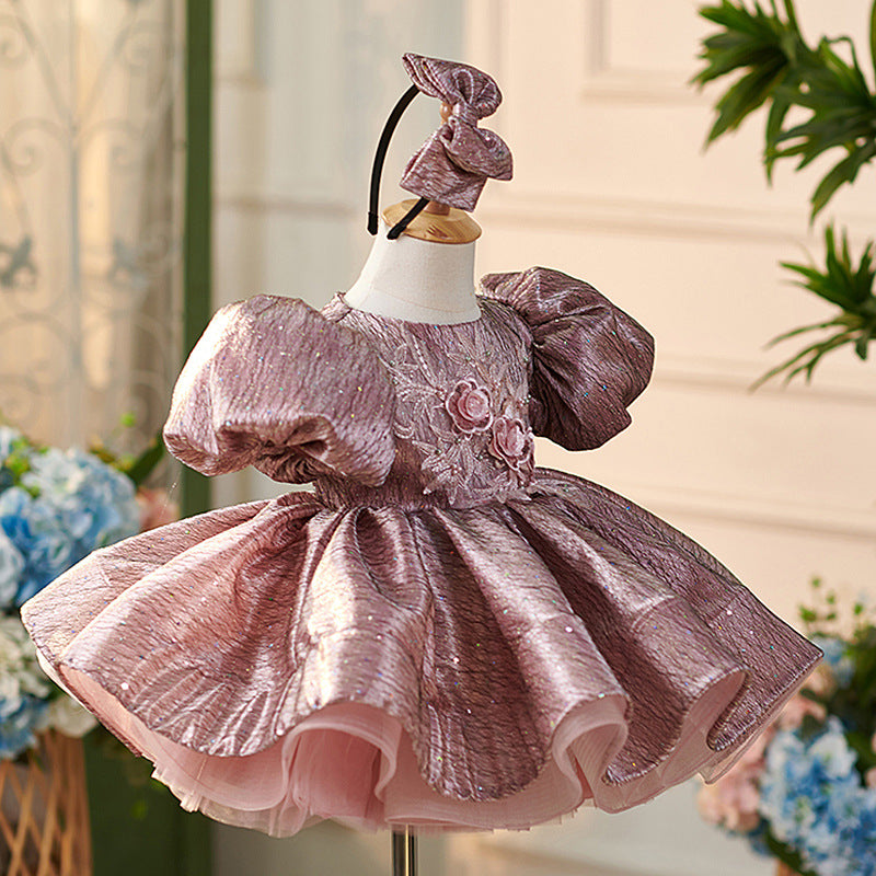 Robe de princesse en polyester pour fille, années