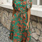 Robe chemise d'été ample à manches courtes