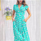 Women's Printed Pocket Bohemian V-neck Dress