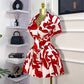 High Waist Pleated Skirt Two-piece Set