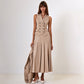 Sleeveless Vest Pleated Dress Two-piece Set
