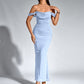 Women's Off-shoulder Skinny Sheath Long Dress