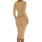 Round Neck Fleece Thickened Slim Fit Hip Skirt