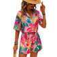 Hawaiian Style Short Sleeve Shirt Shorts Suit