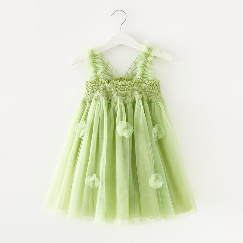 Children's Fashion Personality Rainbow Mesh Dress