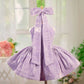 Robe de princesse violette en velours tendance pour fille