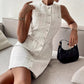 Women's Polyester Round Neck Sleeveless Dress