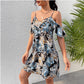 Casual Printing Short Sleeve Strappy Dress