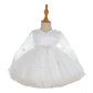 Robe de fête blanche pour fille d'un an, jupe tutu en tulle