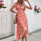 Seaside Holiday V-neck Stomach Blanket Floral Dress