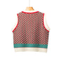 Gilet ample en tricot sans manches pour femme