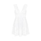 Women's Ruffled Deep V Slim Fit Backless Dress