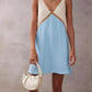 Women's V-neck Loose-fitting Sleeveless Shirt Color-matching Dress