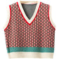 Gilet ample en tricot sans manches pour femme