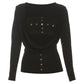 Women's Chest-wrapped Vest Fashion Long Sleeve Two-piece Blouse