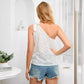 Irregular Design Oblique Shoulder Vest Basic Tops