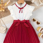 Embroidered Flowers Holiday Party Dress Girl