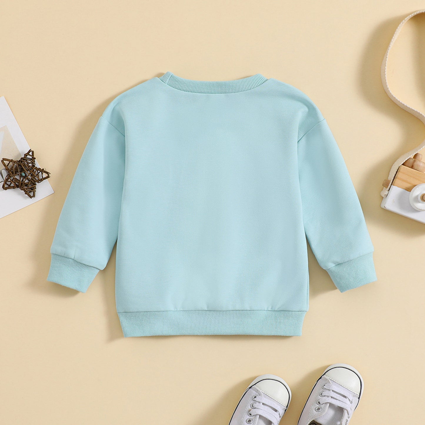 Pull décontracté à manches longues imprimé tête de vache pour enfants