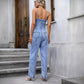 Women's Sling Denim Jumpsuit