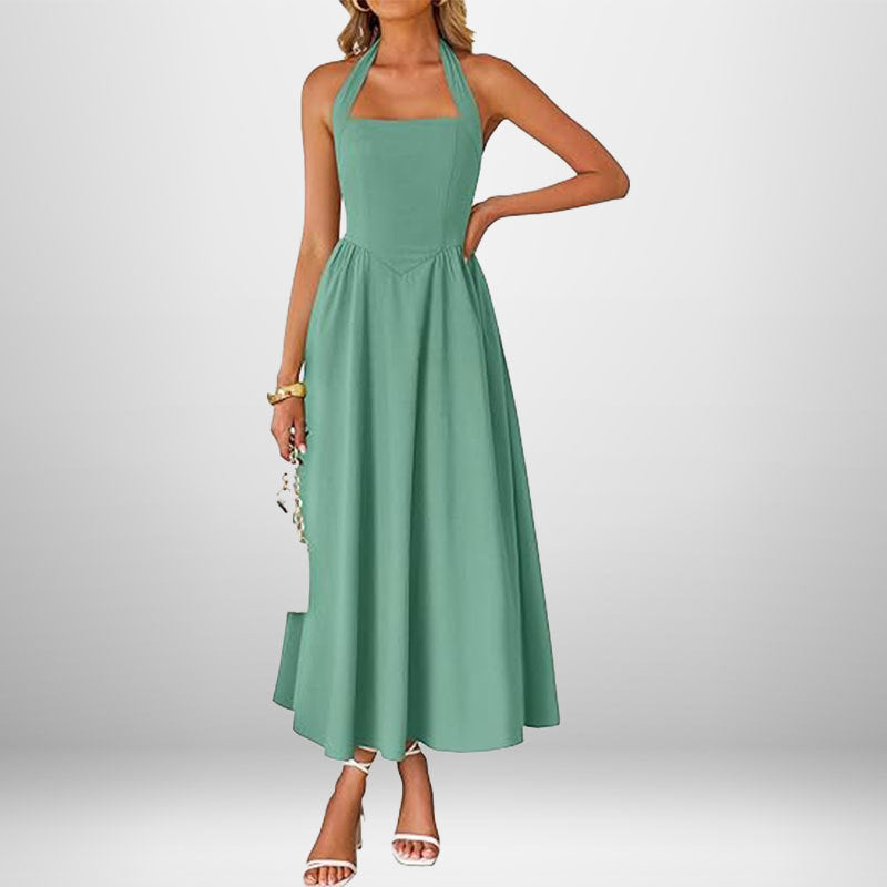 Temperament Wide Camisole Halter Backless Dress