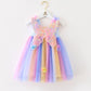 Children's Fashion Personality Rainbow Mesh Dress