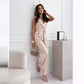 Comfort And Casual Solid Color And V-neck Sleeveless Jumpsuit