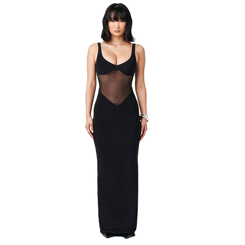 Low-cut Slim-fit Flattering Sling Dress