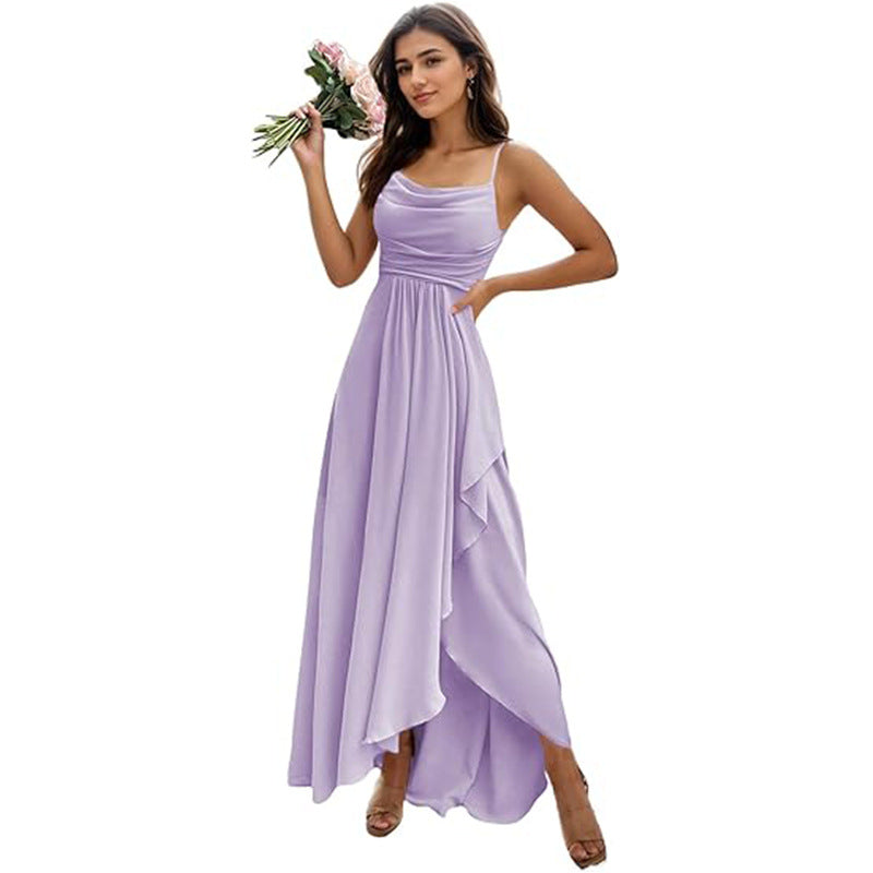 Women's Color All-matching Single Strap Waist-tight Dress