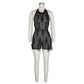 Halter Knitted Hollow-out Jumpsuit Handmade Tassel