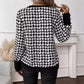 Elegant Women's Printed Sweater V-neck Long Sleeve