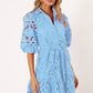 Shirt Cutout Water Soluble Lace Flower Dress