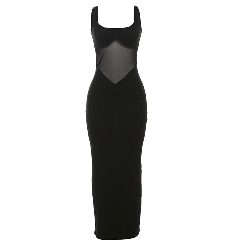Low-cut Slim-fit Flattering Sling Dress