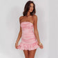 Women's Clothing Bandeau Slim-fit Dress Pleated