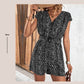 Fashion Women's Wear Printed V-neck Jumpsuit