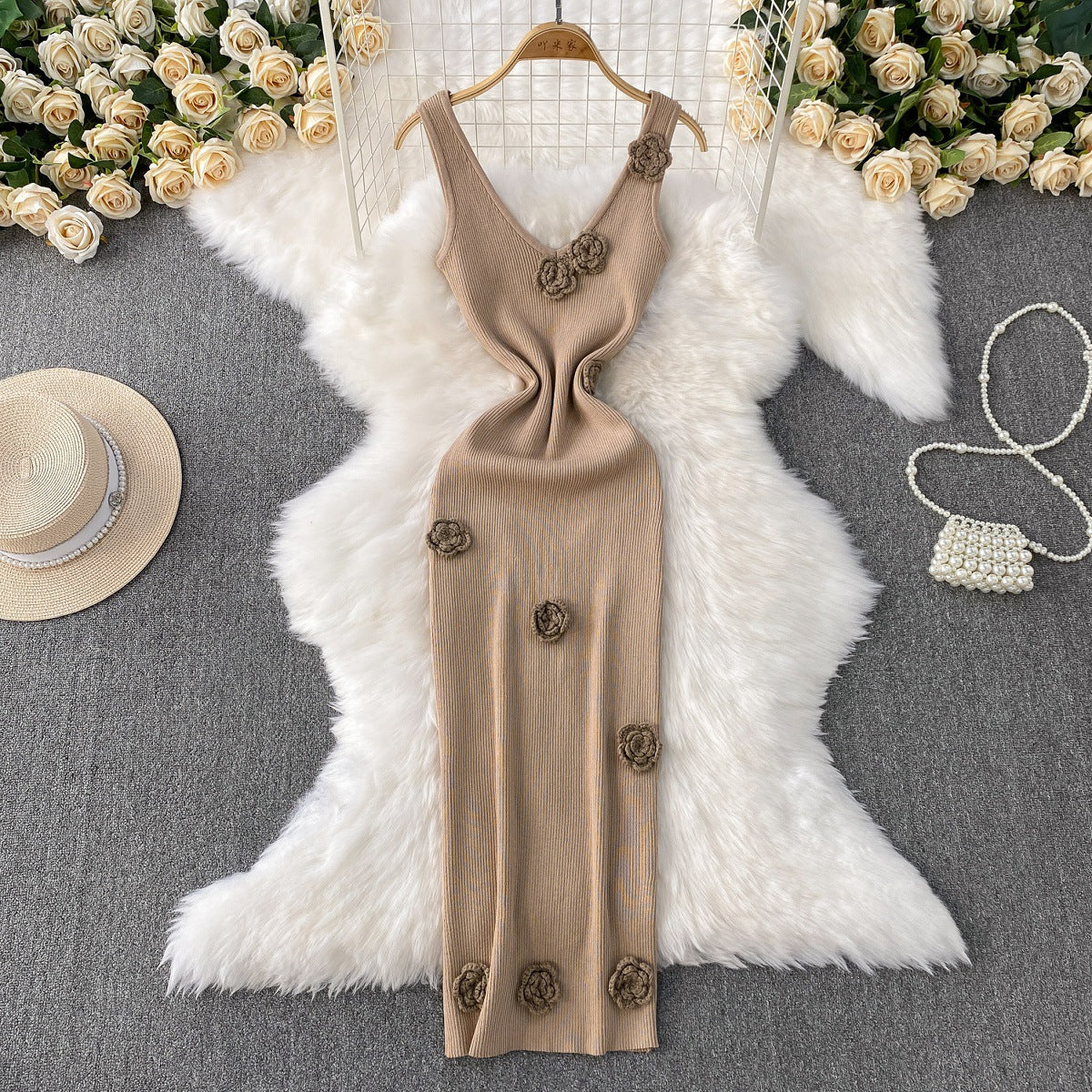 Fan Slim-fit Slimming Sheath Long Skirt