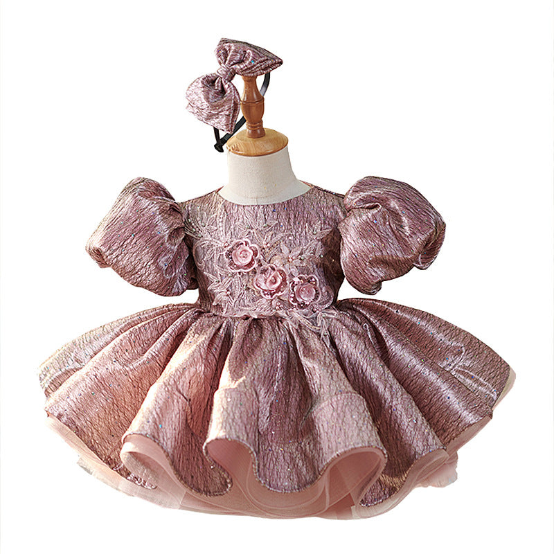 Robe de princesse en polyester pour fille, années