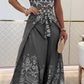 Ethnic Style Halter Top Wide Leg Pants Suit