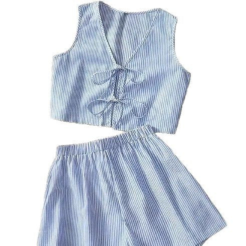 Loose Back Patch Pocket Striped Suit