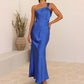 Backless Solid Color Dress